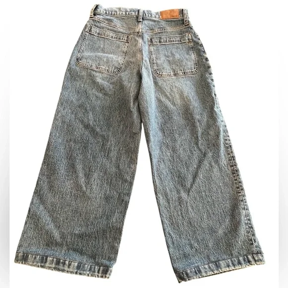Madewell The Perfect Vintage Wide Leg Jeans Womens Blue Denim 28 Waist Cropped - Picture 2 of 8
